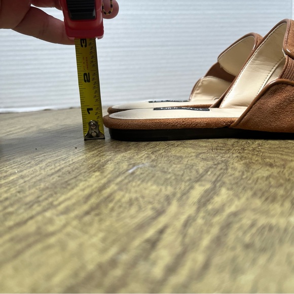 Nine West Freeda Pointy Toe Leather Mule Medium Brown Size 8.5 - Picture 12 of 12